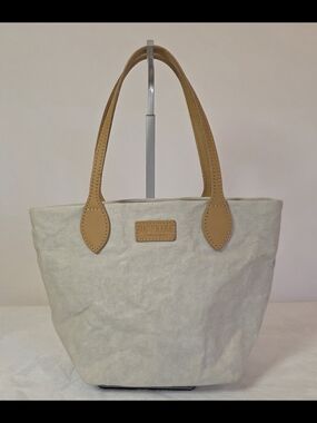 UASHMAMA Washable Paper Tote Bag I Made in Italy I Beige Neutral Tote